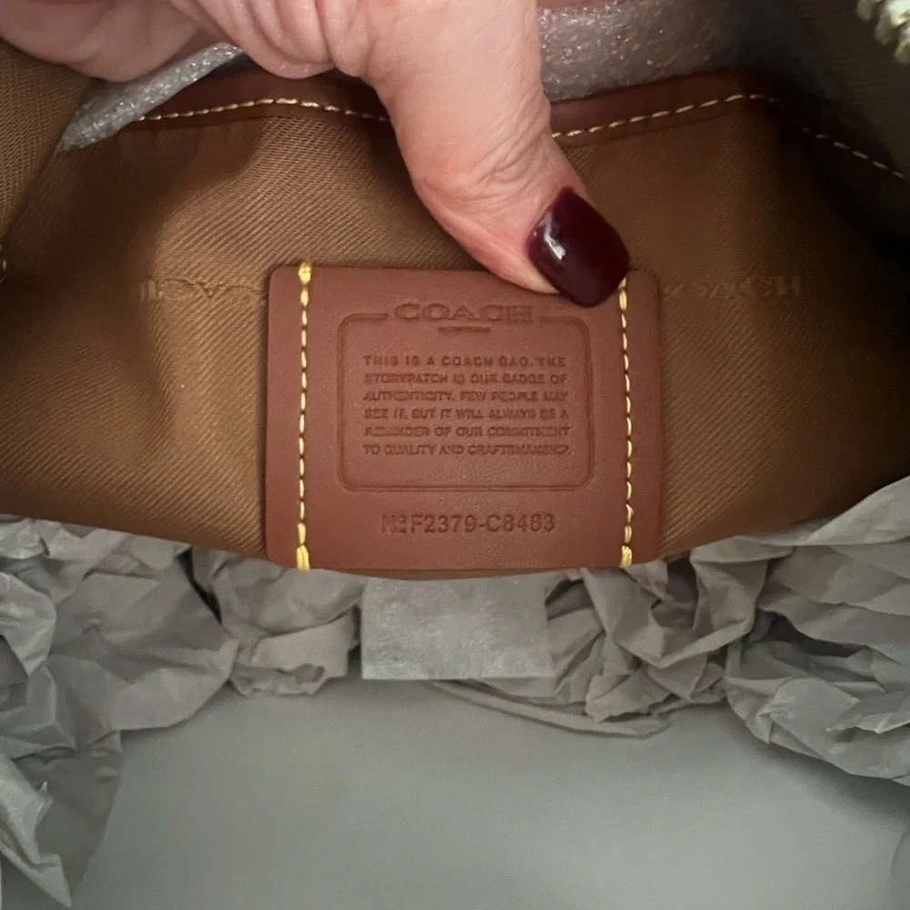 NWT Coach Polished Pebble Leather Chaise Crossbody